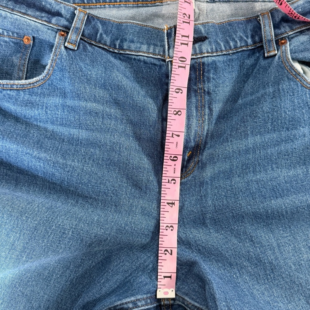 Abercrombie & Fitch Curve Love The 90s Straight Mid Rise Jeans Blue 34 18R Denim - Picture 8 of 11